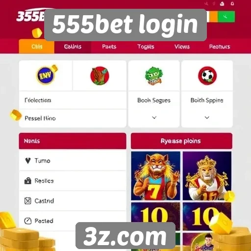 Análise de funcionalidades do site 555bet login